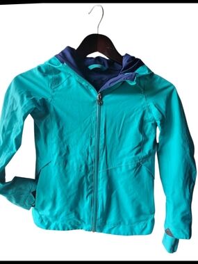 Ivivva by Lululemon Girls Lightweight Athletic Zip Jacket Aqua Navy